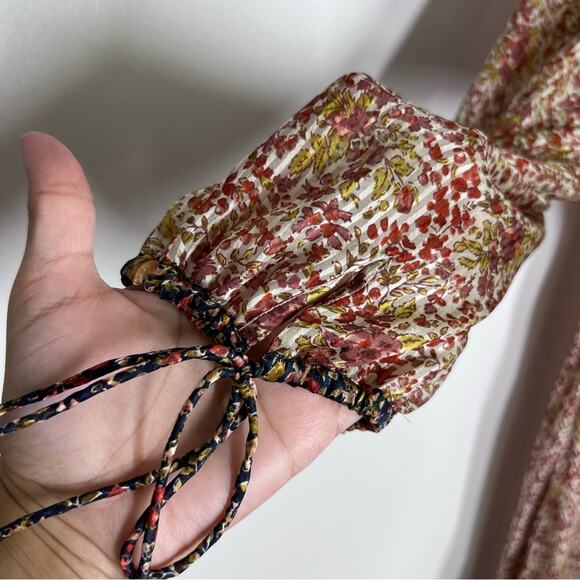 NEW Doen Bellflower Maxi Dress Sz XS  Clay Floral   100% Silk - Picture 10 of 11